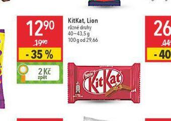 Globus Kitkat, lion nabídka