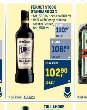 Makro Fernet stock nabídka