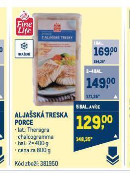 Makro Aljašská treska nabídka