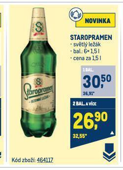 Makro Pivo staropramen nabídka