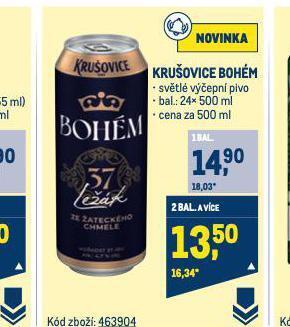 Makro Pivo krušovice nabídka