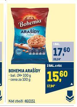 Makro Bohemia arašídy nabídka