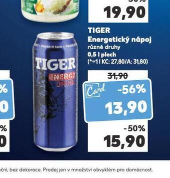 Kaufland Tiger energetický nápoj nabídka