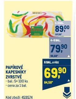 Makro Papírové kapesníky nabídka