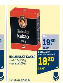 Makro Holandské kakao nabídka