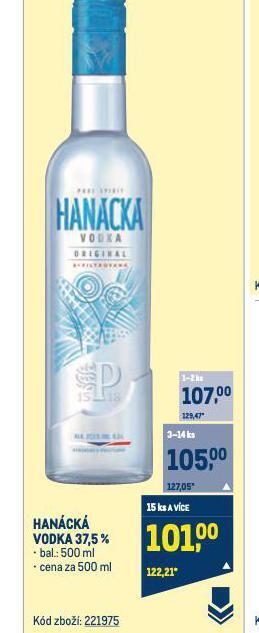 Makro Hanácká vodka nabídka