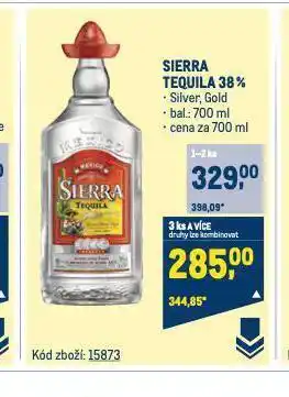 Makro Sierra tequila nabídka
