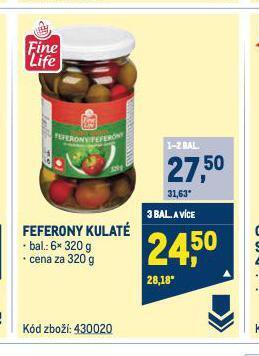 Makro Feferony kulaté nabídka