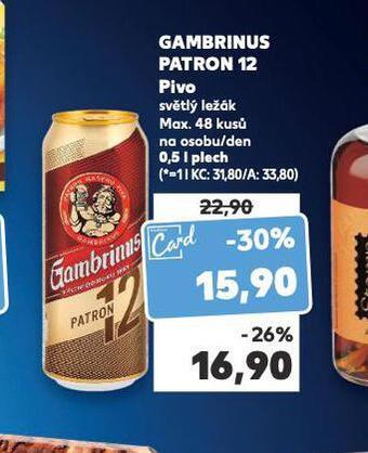 Kaufland Pivo gambrinus patron 12 nabídka