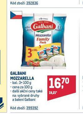 Makro Galbani mozzarella sýr nabídka