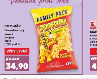 Kaufland Pom bär bramborový snack nabídka