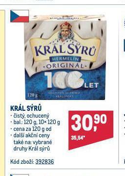 Makro Král sýrů nabídka