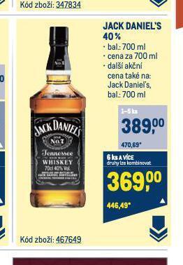 Makro Jack daniel's nabídka