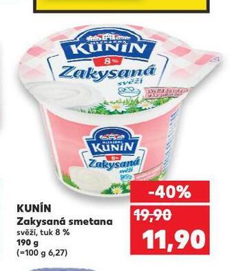 Kaufland Kunín zakysaná smetana nabídka