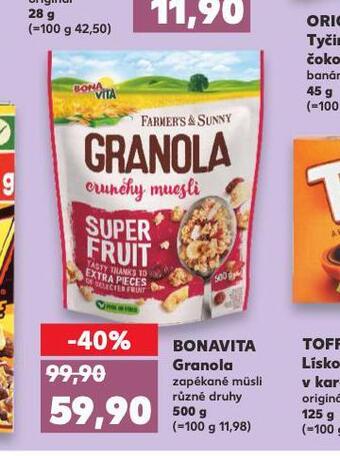 Kaufland Bonavita granola nabídka