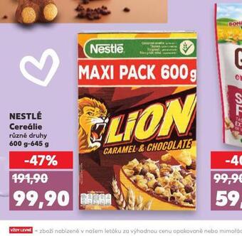 Kaufland Nestlé cereálie nabídka