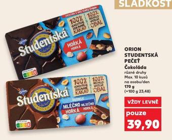 Kaufland Orion studentská pečeť nabídka