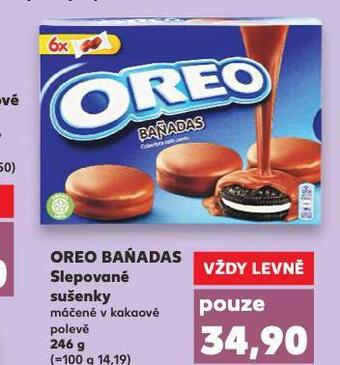 Kaufland Oreo banadas slepované sušenky nabídka