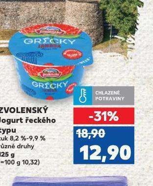 Kaufland Zvolenský jogurt řeckého typu nabídka