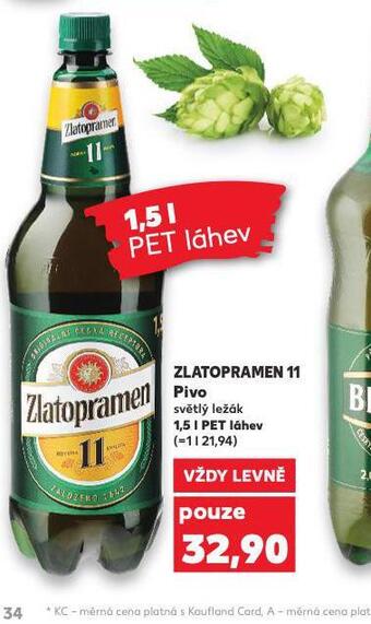 Kaufland Pivo zlatopramen 11 nabídka