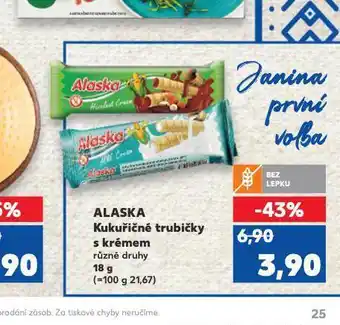 Kaufland Alaska kukuřičné trubičky s krémem nabídka