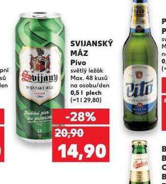 Kaufland Pivo svijanský máz nabídka