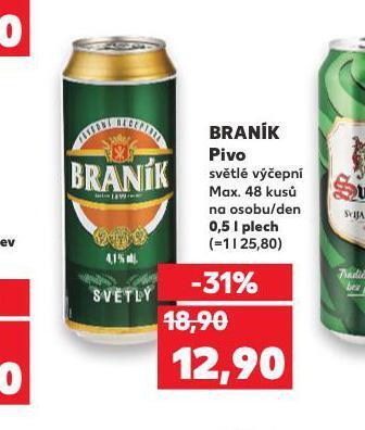 Kaufland Pivo braník nabídka