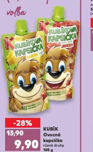 Kaufland Kubík ovocná kapsička nabídka