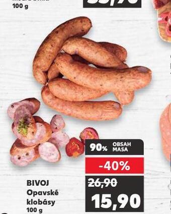 Kaufland Bivoj opavské klobásy nabídka