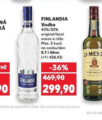 Kaufland Finlandia vodka nabídka