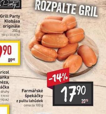 Billa Farmářské špekáčky nabídka