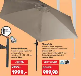 Kaufland Slunečník nabídka