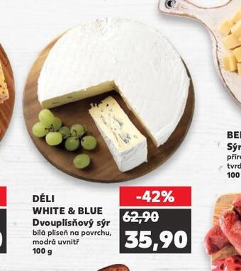 Kaufland Déli white & blue dvouplísňový sýr nabídka