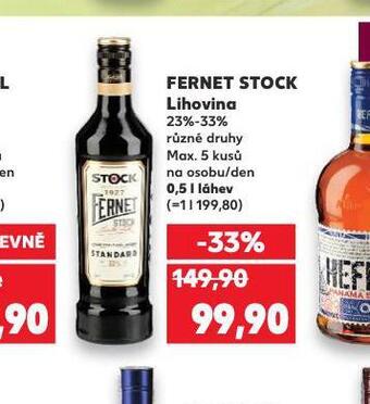 Kaufland Fernet stock nabídka