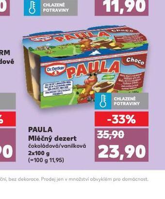 Kaufland Paula mléčný dezert nabídka