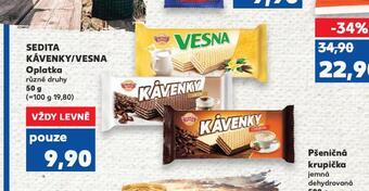 Kaufland Sedita kávenky / vesna oplatka nabídka
