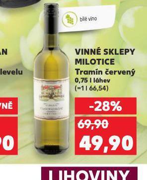 Kaufland Vinné sklepy milotice tramín červený nabídka