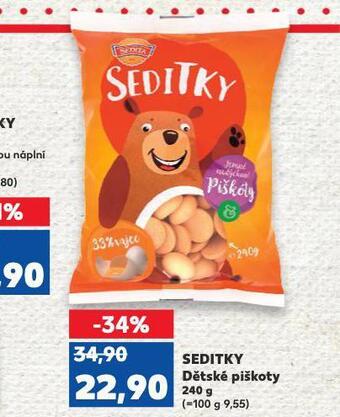 Kaufland Seditky dětské piškoty nabídka