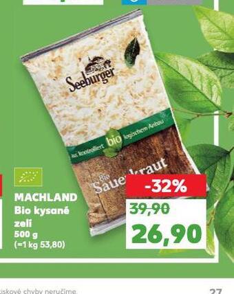 Kaufland Machland bio kysané zelí nabídka