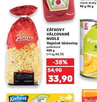 Kaufland Zátkovy válcované nudle nabídka