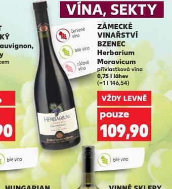 Kaufland Zámecké vinařství bzenec herbarium moravicum nabídka