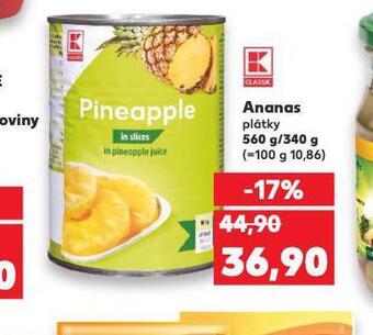 Kaufland Ananas plátky nabídka