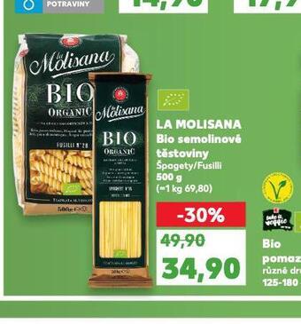 Kaufland La molisana bio semolinové těstoviny nabídka