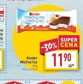 Billa Kinder mléčný řez nabídka