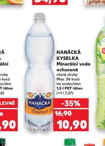 Kaufland Hanácká kyselka ochucená nabídka