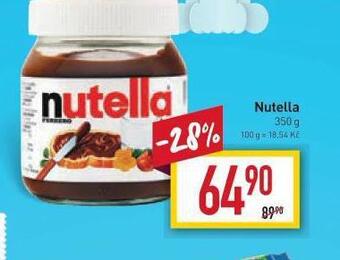 Billa Nutella nabídka