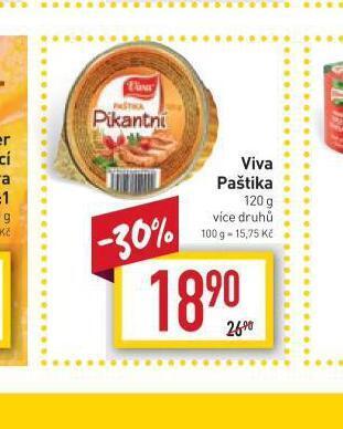 Billa Viva paštika nabídka