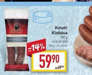 Billa Kmotr klobása nabídka