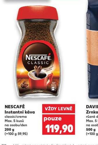 Kaufland Nescafé instantní káva nabídka
