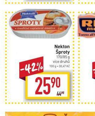 Billa Nekton šproty nabídka